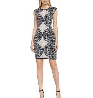 BCBGMAXAZRIA Jose Battenburg Lace Jacquard Bodycon Dress NWT Medium BCBG